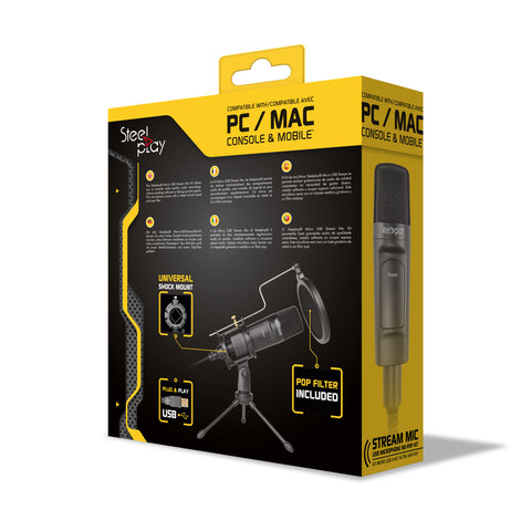Stream Mic - Micro USB - avec No-Pop Kit (PC/MAC) - Microphone Haute Fidélité Pixminds